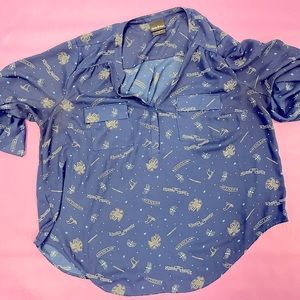 Torrid x Harry Potter Ravenclaw blue pull over blouse size 2 VGUC